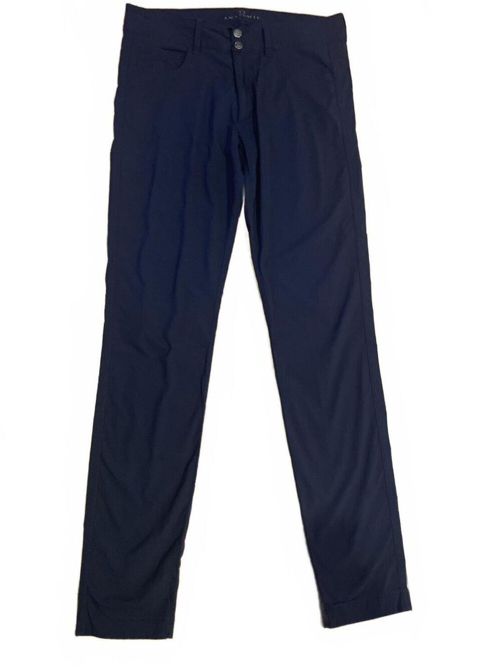 Anatomie Luisa Skinny Travel Pants S Navy Stretch Tech Travel Quiet Luxury Chic